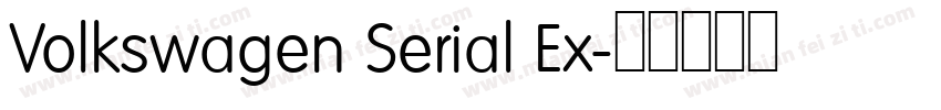 Volkswagen Serial Ex字体转换